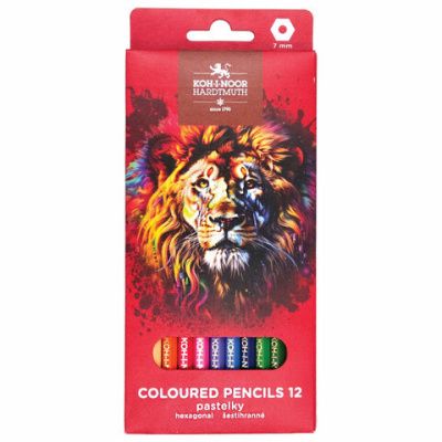 Карандаши цветные Koh-I-Noor "RED LION", 12цв, картон.упак. с подвесом