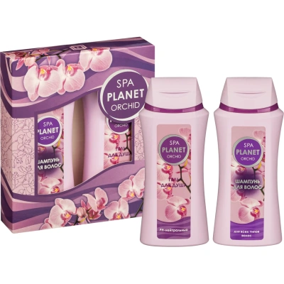 Подарочный набор 061SPA Planet ORCHID Шампунь 250 + Гель д/душа 250) жен
