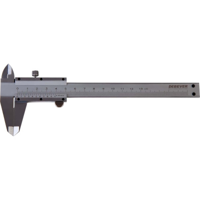 Нониусный штангенциркуль Debever Machining Solutions 125 мм 0.05 мм тип I, ГОСТ 166-89 со сборной рамкой