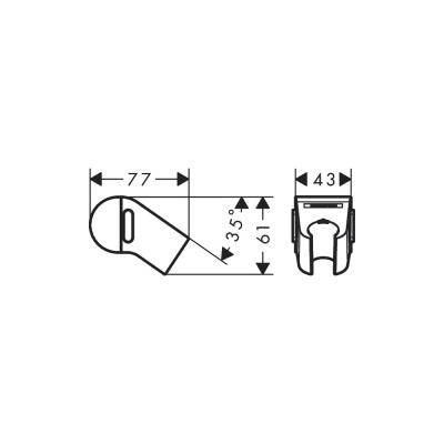 Слайдер с кнопкой Hansgrohe HG WallStoris, мб