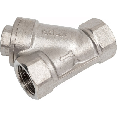 Обратный клапан NEWKEY муфтовый Y-тип нержавеющий, AISI304 DN15 (1/2), (CF8), PN64 NK-YC15/4