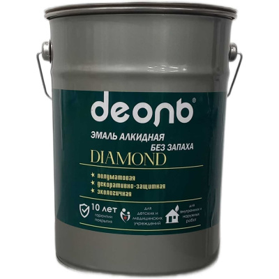Алкидная эмаль Деоль без запаха Diamond бежевая 4,5л полуматовая