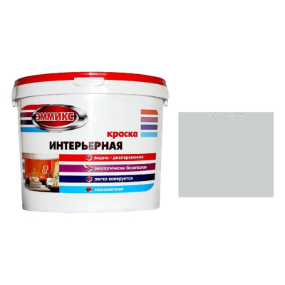 Краска интерьерная Эммикс ВД, моющаяся, RAL 7035, ведро 16 л, 25,8 кг