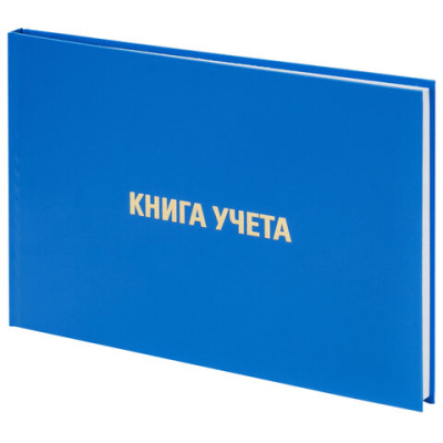 Книга учета 96 л., клетка, твердая, бумвинил, блок офсет, альбомная, А4 203х290 мм, BRAUBERG, 130074