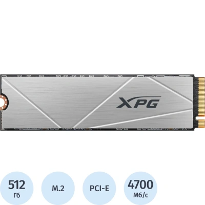 SSD накопитель ADATA GAMMIX S60 512GB M.2 NVMe PCIe4x4(AGAMMIXS60-512G-CS)