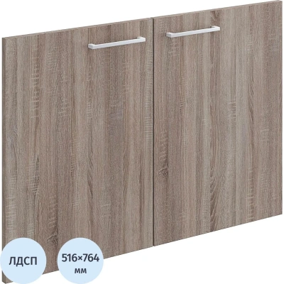 Двери Комус Мебель K-Loft тум.дл оргт. 2шт. 241T005 764х516 дуб сон.тем/бел