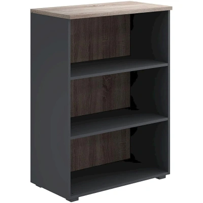 Стеллаж Комус Мебель К-Loft 241H011 786х420х1080 дуб сонома темн/графит