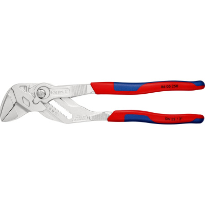 Переставные клещи - гаечный ключ Knipex 52 мм (2"), длина 250 мм, хром, 2К ручки