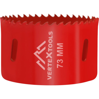 Коронка биметаллическая по металлу 73 мм vertextools