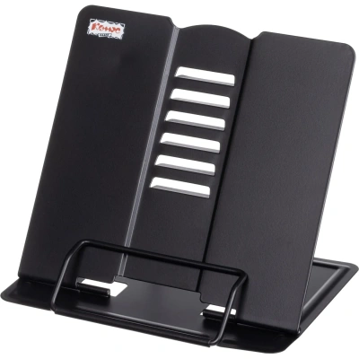 Подставка для книг Комус Класс черная, металл 19x15,5x20см,7 настроек