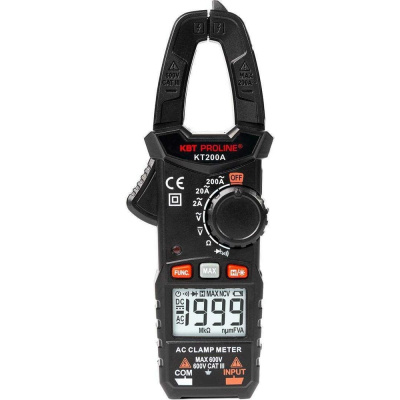 Токовые цифровые клещи КВТ KT 200A PROLINE