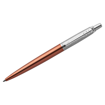 Ручка шариковая PARKER "Jotter Core Chelsea Orange CT", корпус оранжевый, детали хром, синяя, 1953189