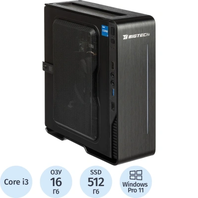 Мини ПК BigTech (MPK003) i3-1215U/16GB/SSD512M.2/180W/W11P