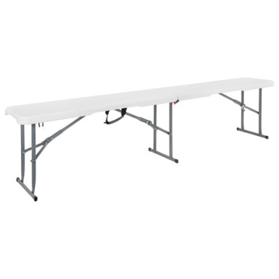 Скамья складная NOSTRESS Country FB-005 (ш1800Хг280Хв435мм) пластик HDPE белый