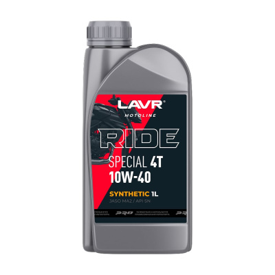 Моторное масло LAVR MOTO RIDE SPECIAL 4Т 10W40 SN, 1 л