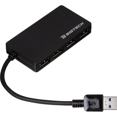 Разветвитель USB BigTech HS005 USB 3.0x4/черный