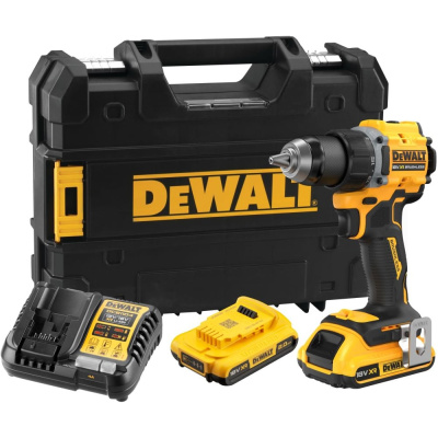 Аккумуляторная дрель-шуруповерт DEWALT DCD794D2T, 18В, 1650об/мин, с 2 АКБ 2 Ач и ЗУ, в кейсе TSTAK