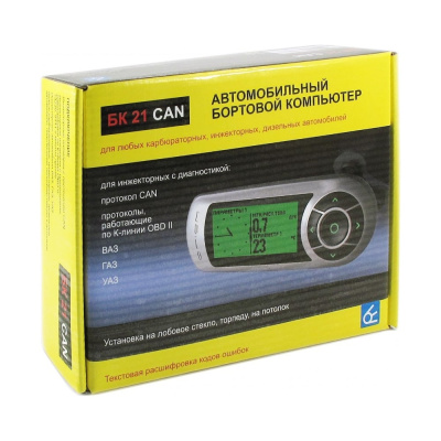 Автомобильный бортовой компьютер CAN графич.диспл,К-линия,CAN,карб,диз Вымпел БК-21 CAN