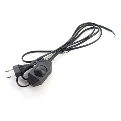 Сетевой шнур с диммером FERON 230V 1,5+0,5м, черный