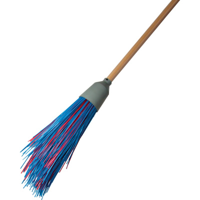 Полипропиленовая пятисекционная круглая метла ЛЕТО с черенком