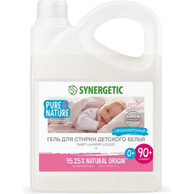 Гель для стирки детского белья SYNERGETIC канистра ПЭ 2.75 л