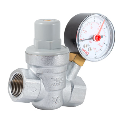 Редуктор давления PROFACTOR мембранный, с манометром, 3/4" PF PRV 254G