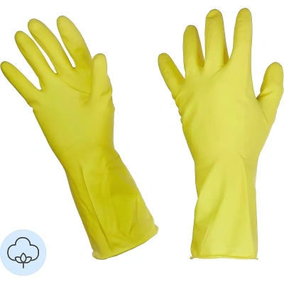 Перчатки резиновые PACLAN Professional латекс желтый 4073264/4073664 р.М