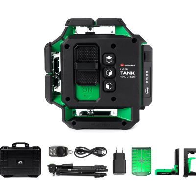 LaserTANK 4-360 GREEN Ultimate Edition –первый профессиональный лазерный уровень ADA проецирующий четыре линии 360°