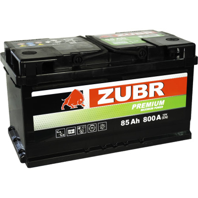 Аккумуляторная батарея ZUBR Premium 85Ah R+ (низкий) ZP850