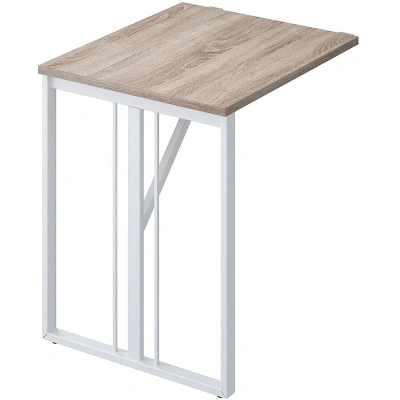Стол приставной Комус Мебель К-Loft Director 241B002 Ш700 дуб сон темн/бел
