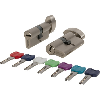 Цилиндровый механизм PUNTO MaxPro7002Knob70mm(30+10+30) SN никель 7key с вертушкой