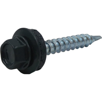Саморез кровельный КРЕП-КОМП 4,8х29 RAL9005, чёрный К Средняя фасовка (250шт)