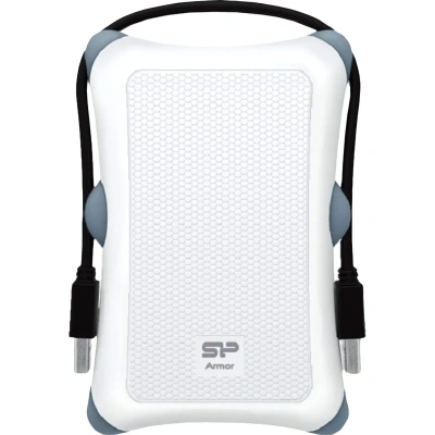 Портативный HDD накопитель Silicon Pow.Arm.A30 2TB бел,рез SP020TBPHDA30S3W