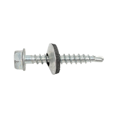 Кровельный саморез Kenner цинк, с шайбой EPDM, PT-3, 4,8x35, фасовка 250 шт