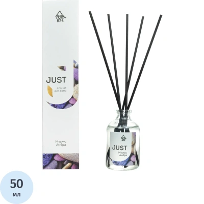 Аромадиффузор с палочками Just Мускус/Амбра 50 мл АР 100-857