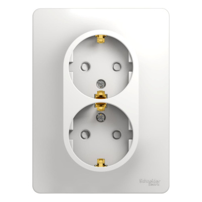 Двухместная розетка Systeme Electric Glossa GSL000126