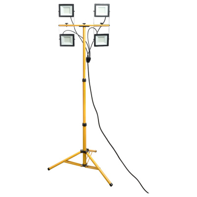 Прожектор на штативе FERON 4*50W 6400К 220V черный IP65, LL-506