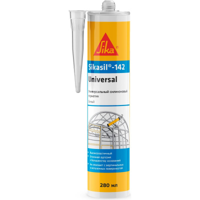 Универсальный силиконовый герметик SIKA sil-142 Universal серый, 280 мл