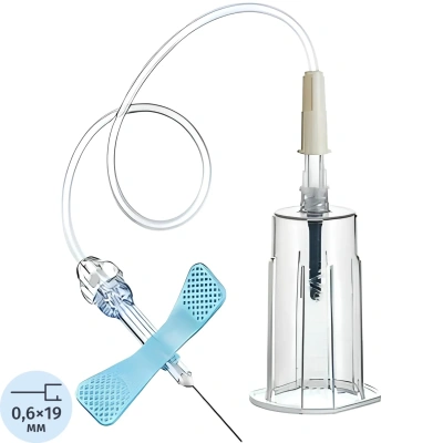 Игла-бабочка 23G 19см гол.с луер-адап/держ.VACUETTE Safety 450086V1 35шт/уп