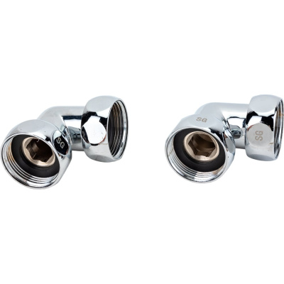 Уголок для полотенцесушителя SG г/г 1-1/4"х 1-1/4", хром, 2 шт