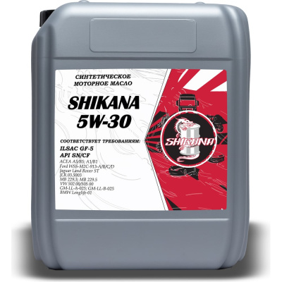 Синтетическое масло SHIKANA se sae 5w30 api sn/cf a5/b5 10л