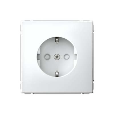 Розетка с заземлением со шторками ArtGallery Systeme Electric 16А, механизм, Лотос