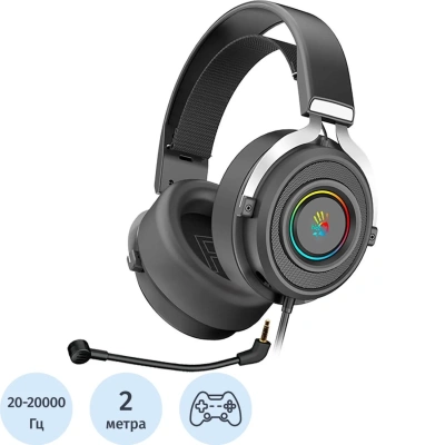 Гарнитура A4Tech Bloody (G535P 4PIN+USB/BLACK+SILVER) черн/сер. 2м мониторн
