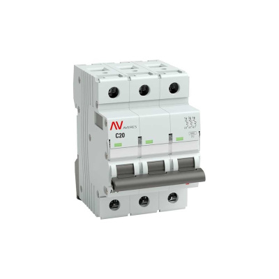 Автоматический выключатель EKF AV-6, 3P, 20A, 6kA, AVERES