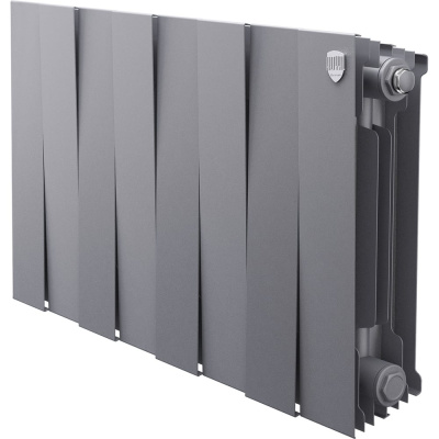 Радиатор биметаллический ROYAL THERMO PianoForte 300 Серебристый - 8 секций