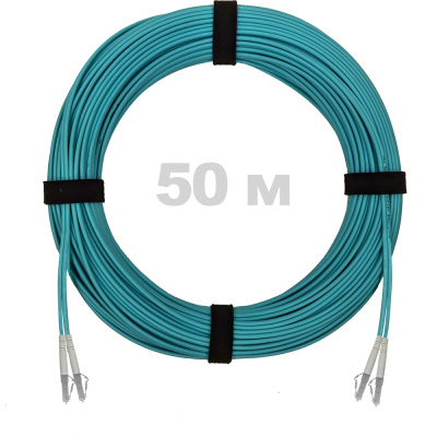 Патч-корд оптический ENGINOVA LC/UPC-LC/UPC MM (OM3) 3mm duplex LSZH, 50 м