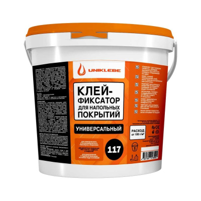 Клей-фиксатор для гибких напольных покрытий UNIKLEBE 117 универсальный, 5 кг