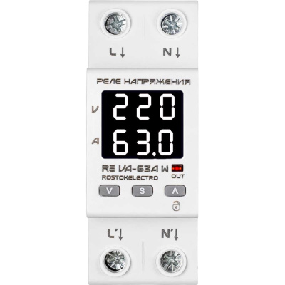 Реле напряжения ROSTOKELECTRO RE VA-63A W 46-572