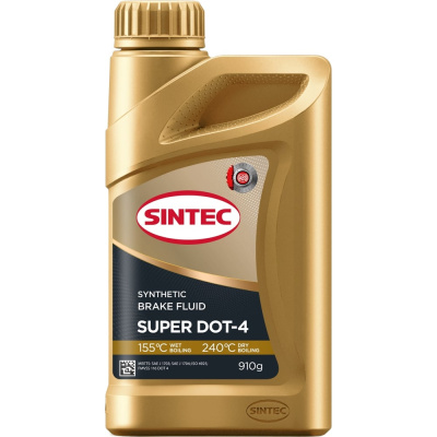 Тормозная жидкость Sintec 0,910кг, SUPER DOT-4