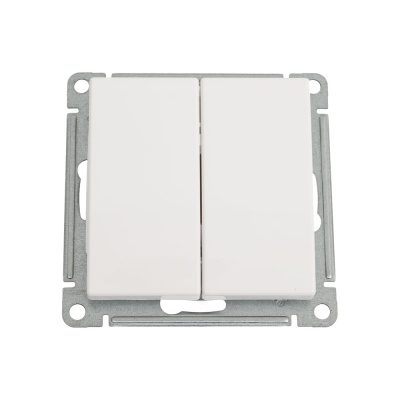 2-клавишный механизм переключателя Systeme Electric скрытой проводки W59 10А IP20 10AX белый